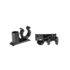 HELLERMANNTYTON - Wellrohrhalter 35,3x11 mm, Schweißbolzenaufnahme, hitzestabil, schlagzäh, schwarz