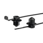 HELLERMANNTYTON - Befestigungsbinder 150x3,3 mm, 2-teilig (PA66/PA66HS), Lamellenfuß, schwarz