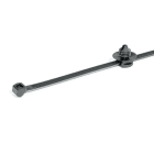 HELLERMANNTYTON - Befestigungsbinder 150x4,6 mm, 2-teilig, Lamellenfuß, hitzestabil, schlagzäh, schwarz