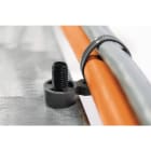 HELLERMANNTYTON - 1-teiliger Befestigungsbinder 175x5,7 mm, mit Schweißbolzenaufnahme, PA66HSW, grau