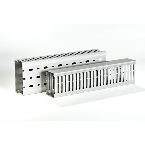 HELLERMANNTYTON - Verdrahtungskanal 25x50 mm, 2000 mm, PVC, grau