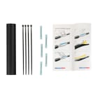 HELLERMANNTYTON - Kabel-Reparatur-Set LVRK-L 4:1 (24/6 mm), 1,5 - 2,5 mm², PO-X, mit Innenkleber, schwarz
