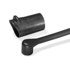 HELLERMANNTYTON - Warmschrumpfformteil bis 3:1 für Stecker rechtwinklig PO-X schwarz