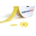 HELLERMANNTYTON - Kennzeichnungsschilder im Leiterformat TAGPU 20x30 mm gelb diamantförmig 500 Stk./Rolle