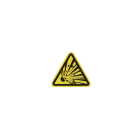 HELLERMANNTYTON - Etikett Warnzeichen explosionsgefährlichen Stoffen 12.5 mm gelb mit schwarzem Aufdruck
