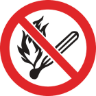 HELLERMANNTYTON - Etikett Feuer, offenes Licht und Rauchen verboten 200.0 mm rot