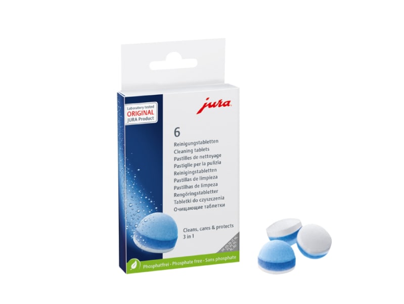 JURA - Reinigungstabletten 3-Phasen pro Packung m.6 Tabs