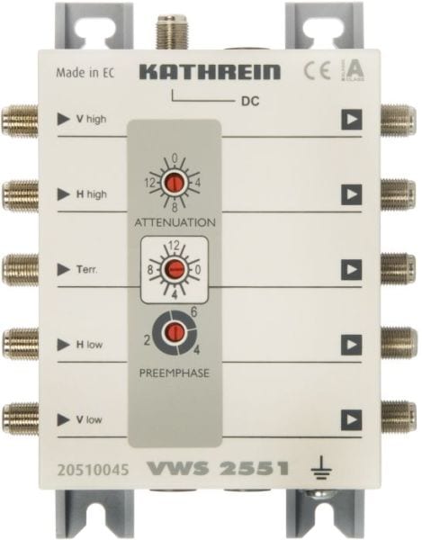KATHREIN - Verteilnetzverstärker 15/16dB 5Ausgänge 5Eingänge Entz.