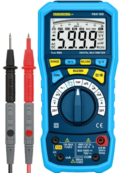 PANCONTROL - Digital-Multimeter True RMS 1000V CAT III mit Bluetooth + USB Schnittstelle