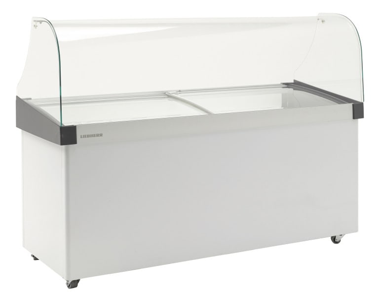 LIEBHERR - Impuls-Verkaufstruhe 355L 7Körbe gewölbter Glasschiebedeckel D