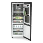 LIEBHERR - VG! FH+ Kühl-Gefrierk. 75cm 0G NoFr 335/138L C blacksteel