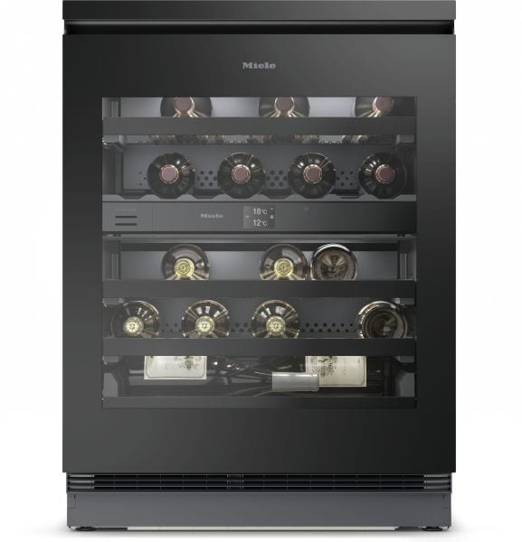MIELE - VG!S Weintemperierschr. unt. 2Z 32Fl.à0.75L Glastür F sw