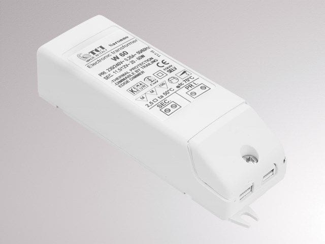 MOLTO LUCE - TRAFO-EL 12V 20-105VA GEHÄUSE ECKIG WEIß