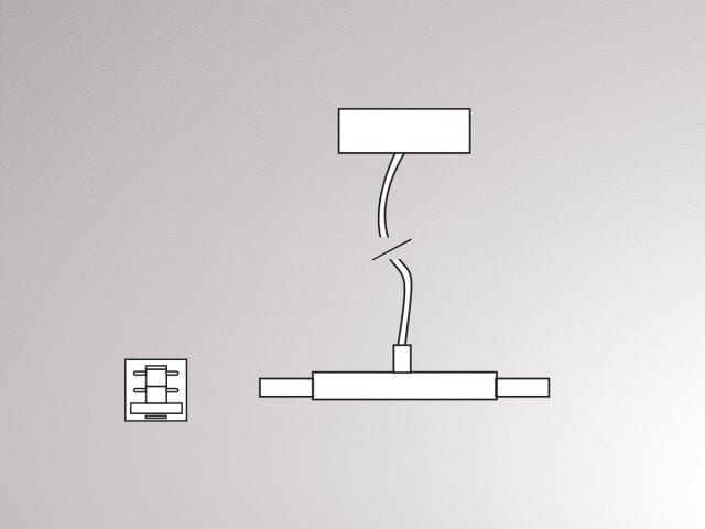 MOLTO LUCE - VOLARE 2.0 KABELMITTELEINSPEISUNG 1M schwarz