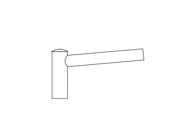 MOLTO LUCE - AUFSATZAUSLEGER 1-ARMIG 1M MZ 76MM
