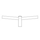 MOLTO LUCE - AUFSATZAUSLEGER 2-ARMIG 0,5M MZ 76MM