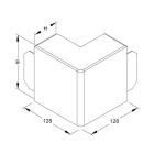 NIEDAX - Außeneck 90°, mit Laschen, 60x62 mm