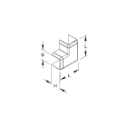NIEDAX - Flachwinkel 90°, 18x17,5 mm