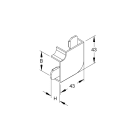 NIEDAX - Flachwinkel 90°, mit Laschen, 18x30 mm