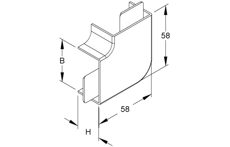 NIEDAX - Flachwinkel 90°, mit Laschen, 24x40 mm