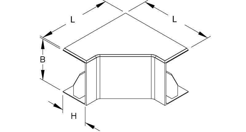 NIEDAX - Inneneck 90°, mit Laschen, 40x88 mm