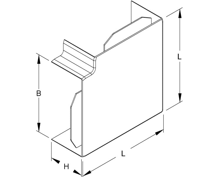 NIEDAX - Flachwinkel 90°, mit Laschen, 60x62 mm