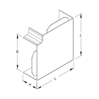 NIEDAX - Flachwinkel 90°, mit Laschen, 60x62 mm