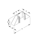 NIEDAX - Abzweigstück 90°, 40x62x162 mm