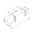 NIEDAX - Abzweigstück 90°, 60x62x162 mm