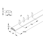 NIEDAX - Bodenkanal, mit Deckel, 12x35x2000 mm