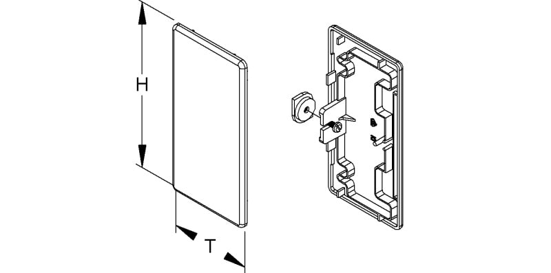 NIEDAX - Endstück, 105x66 mm