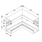 NIEDAX - Inneneck 90°, mit Bodenlochung, 105x66 mm