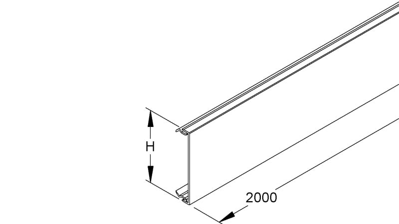 NIEDAX - Kanaloberteil, 80x2000 mm