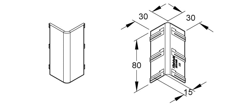 NIEDAX - Stoßstellenabdeckung, Deckelöffnung 80 mm