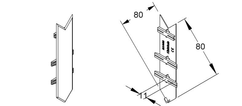 NIEDAX - Stoßstellenabdeckung, Deckelöffnung 80 mm