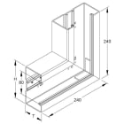 NIEDAX - Flachwinkel 90°, mit Bodenlochung, 105x66 mm