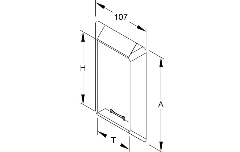 NIEDAX - Wandabschlussblende, 105x66x145 mm