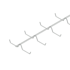NIEDAX - Deckenträger, W-förmig, 50x200x2000 mm, Draht-Ø 5,0 mm
