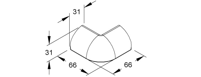 NIEDAX - Außeneck, 31x31 mm