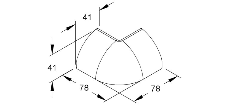 NIEDAX - Außeneck, 41x41 mm