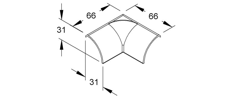NIEDAX - Inneneck/T-Stück, 31x31 mm