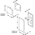 NIEDAX - Endstück, 60x62 mm