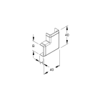 NIEDAX - Flachwinkel 90°, 9,5x21,5 mm