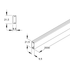 NIEDAX - HKL-Elektroinstallationskanal 9,5x21,5x2000 mm
