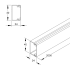 NIEDAX - HKL-Elektroinstallationskanal 24x40x2000 mm