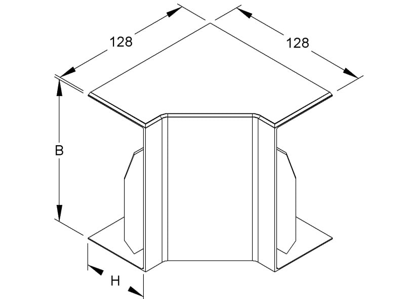 NIEDAX - Inneneck 90°, mit Laschen, 60x62 mm