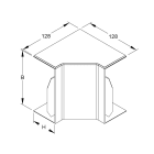 NIEDAX - Inneneck 90°, mit Laschen, 60x62 mm