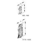NIEDAX - Halteklammer, Breite 77,5 mm, Länge 20 mm