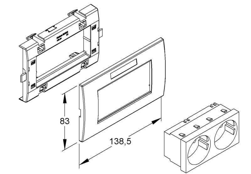 NIEDAX - Geräteeinbausystem,vorkonfektioniert,Einbaubreite 138,5 mm,N
