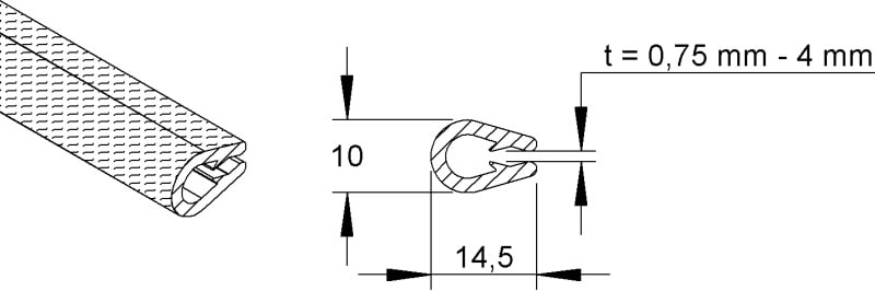 NIEDAX - Kantenschutzprofil, 10 Meter